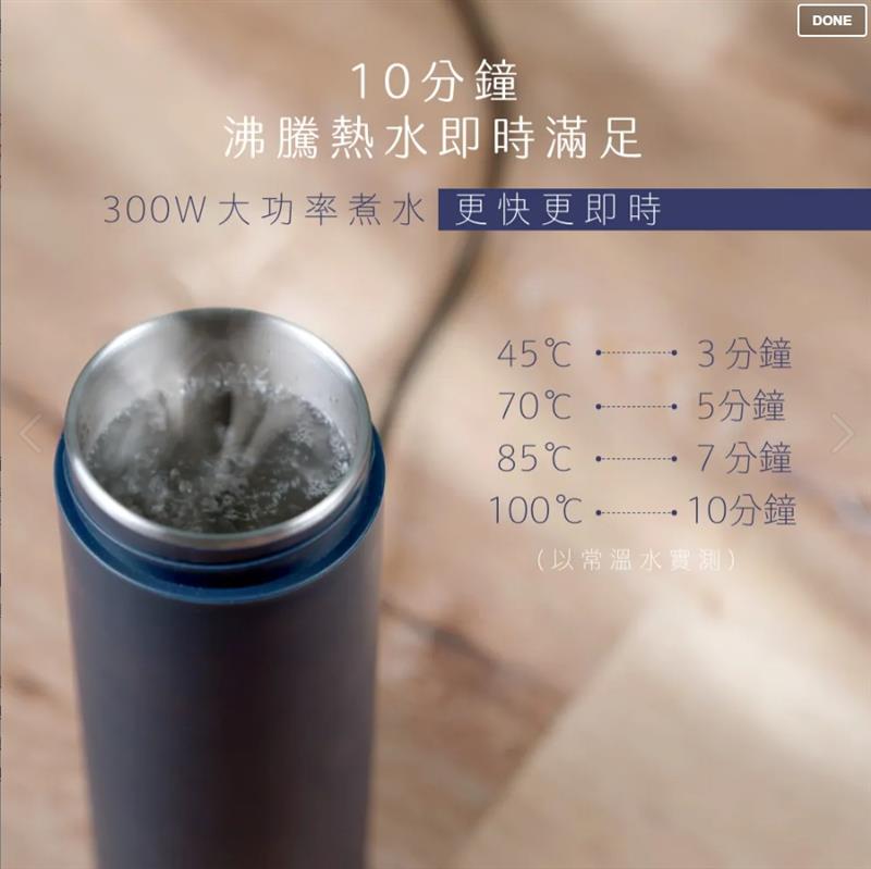 【預購】 【KINYO】0.5L 智慧溫控快煮杯 (KIHP-2250)