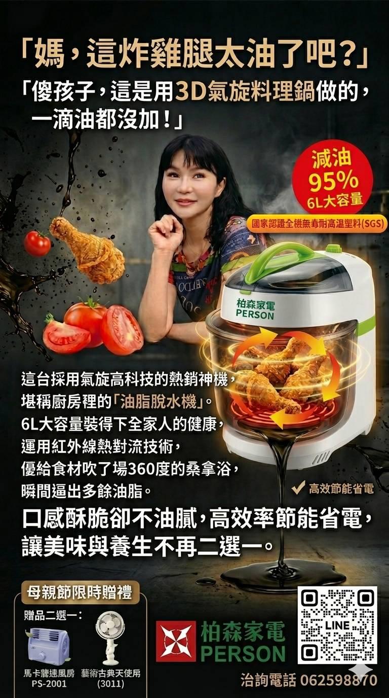 【勞動母親節限定優惠】第二代氣炸鍋送好禮
