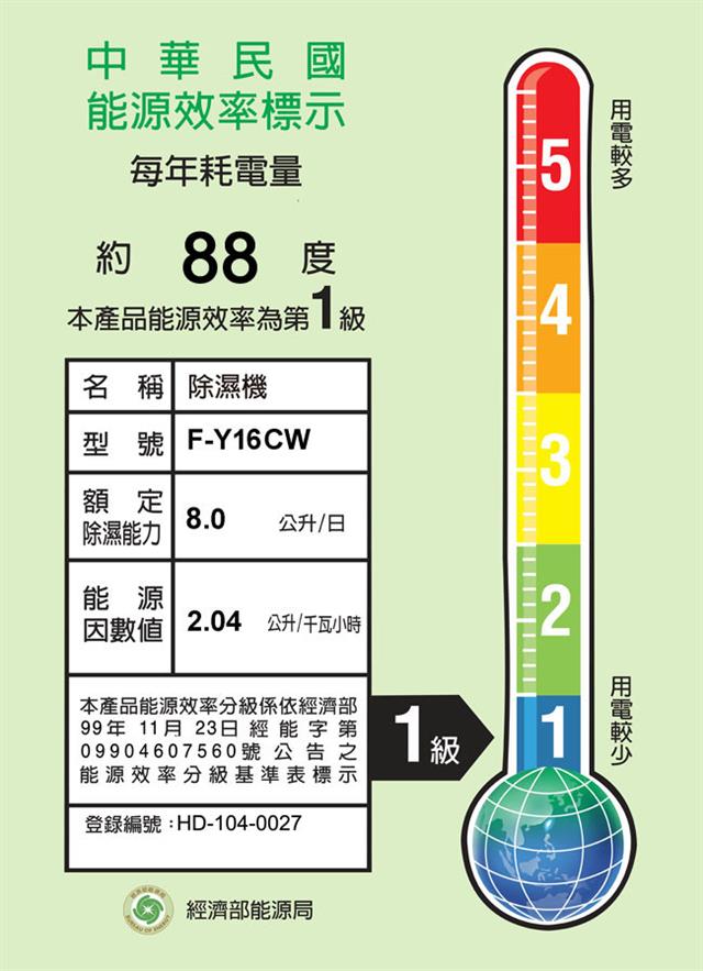 Panasonic國際牌8公升清淨除濕機(5~10坪)