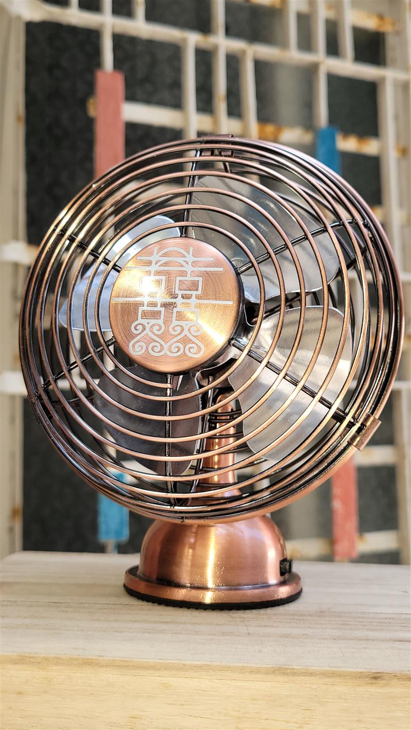 【預購】 【藝飾家】 4吋USB馬上有錢鑲製復古扇 (鋁葉)